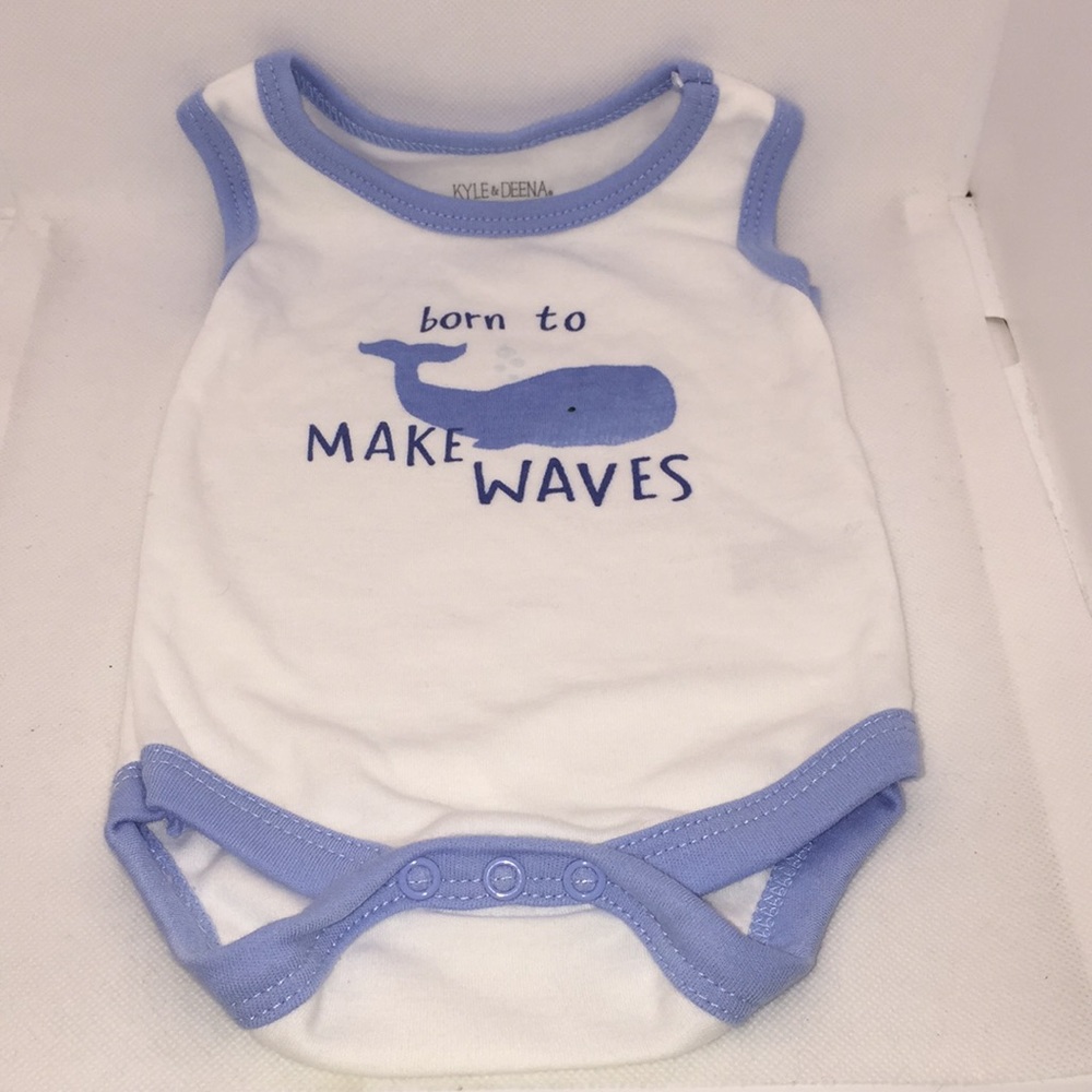 Kyle & Deena Infant Boys Summer Romper Outfit Size 0-3M Whale Theme
